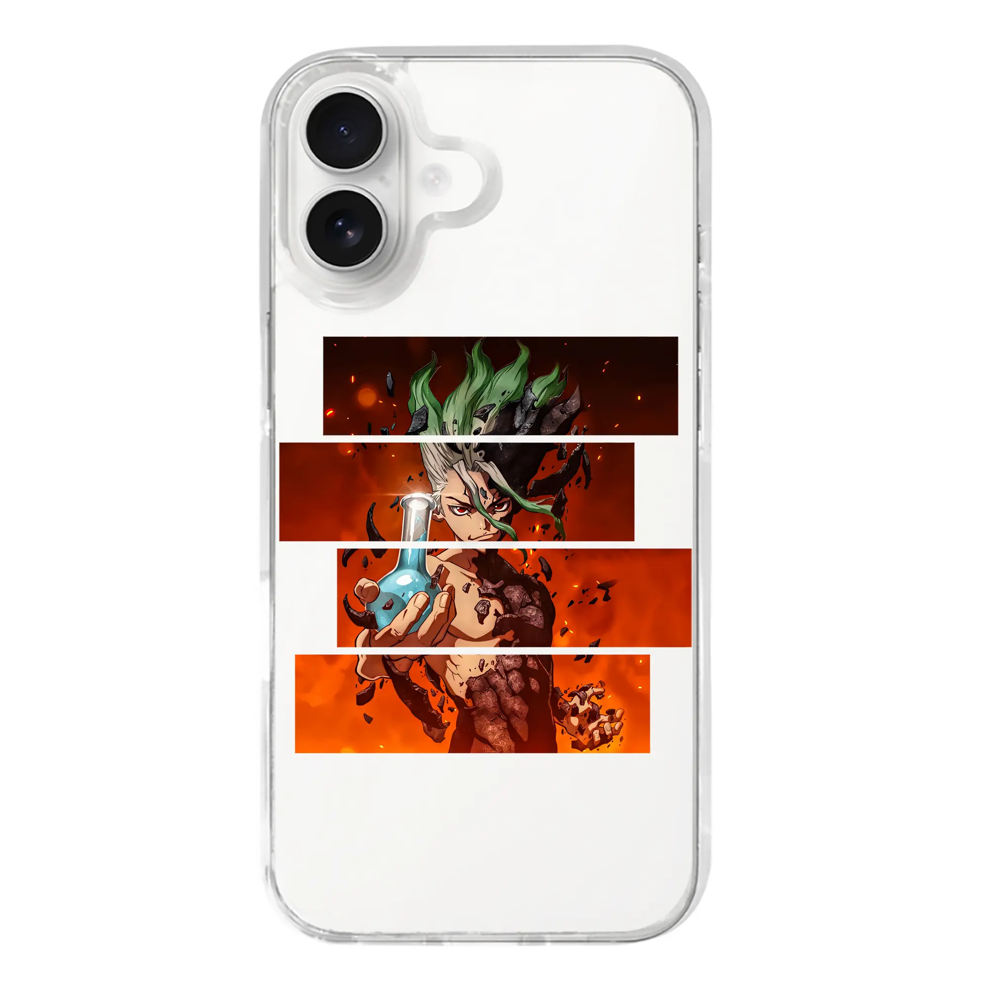 ドクターストーン グッズ,石神千空 - iPhone 17シリーズ 透明スマホケース – 薄型・耐衝撃・精密フィット保護カバー